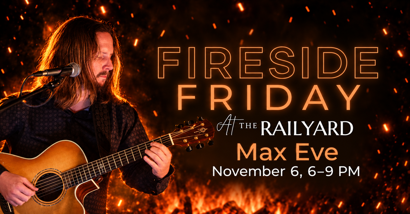 Fireside Friday at The Railyard with Caleb Hensinger on October 2, 2026