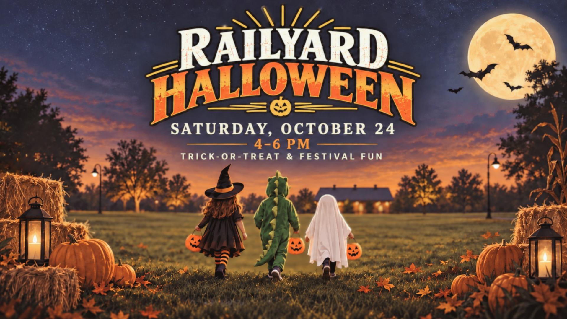 Railyard Halloween 2026 event graphic for October 24 at The Railyard